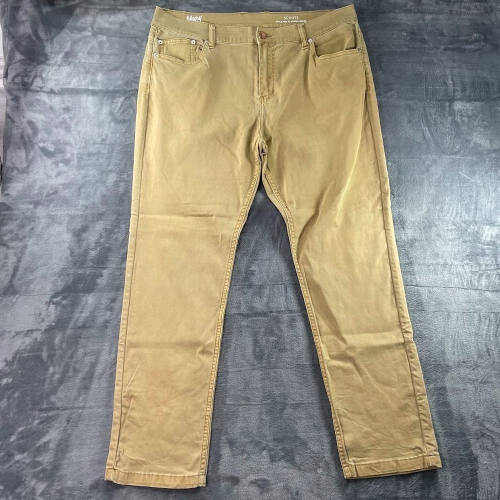 Mugsy Jeans Mens 38x30 Tan Beige Scouts FlX8NBK Stretch Pants